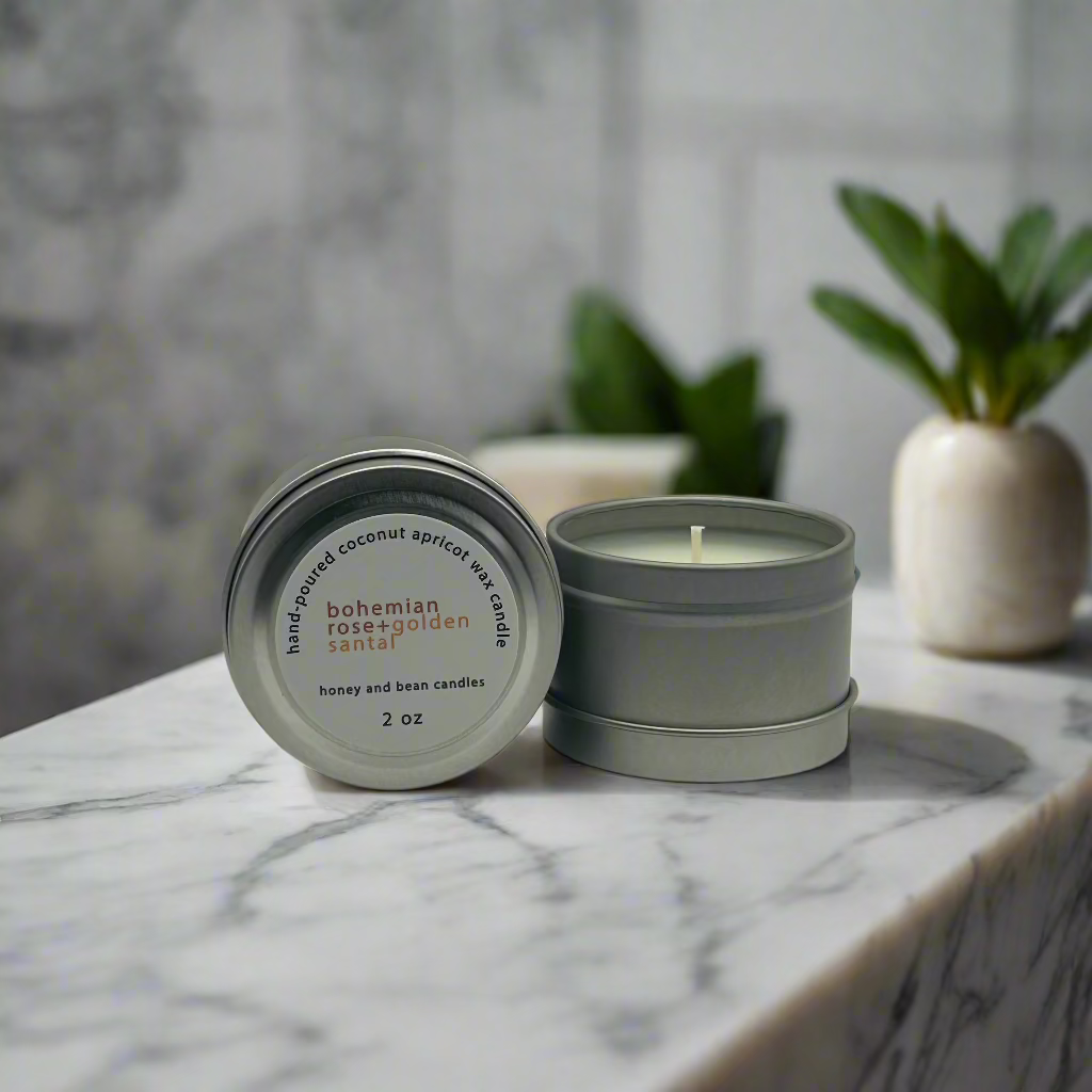 Bohemian Rose + Golden Santal • 2oz • Scented Candle