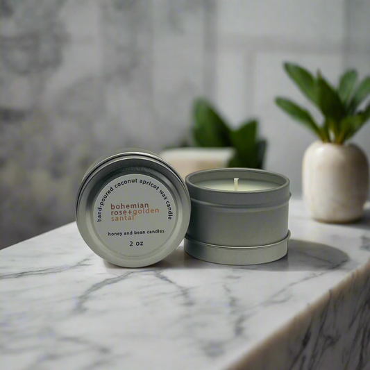 Bohemian Rose + Golden Santal • 2oz • Scented Candle
